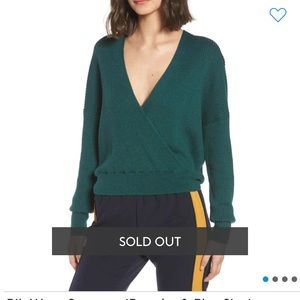 NWOT ribbed wrap sweater